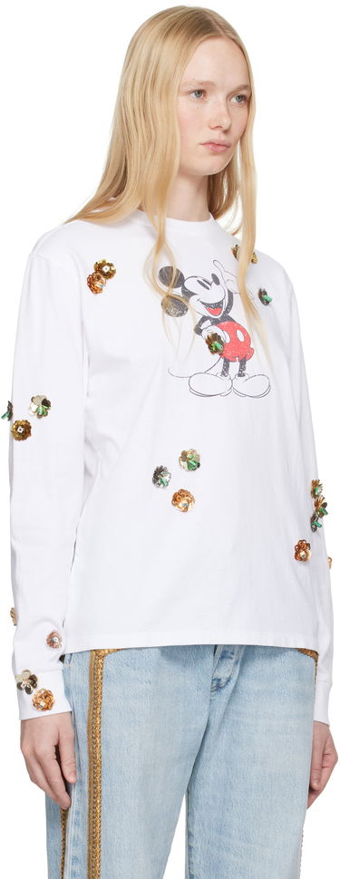 Sweater Coperni Coperni Disney Mickey Long Sleeve T-Shirt Hvid | DJS157SFF5037, 1