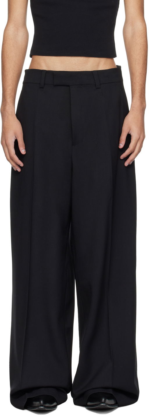 Bukser VETEMENTS Wide-Leg Trousers Sort | UE64PA300BB