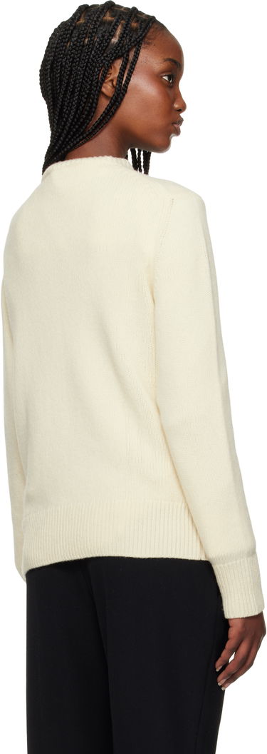 Sweater Burberry Burberry Wool Cashmere Equestrian Knight Design Sweater Hvid | 8103045, 2