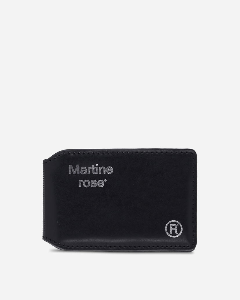 Tegnebog Martine Rose Logo-Foil Embossed Leather Card Holder Sort | 1150LP22001