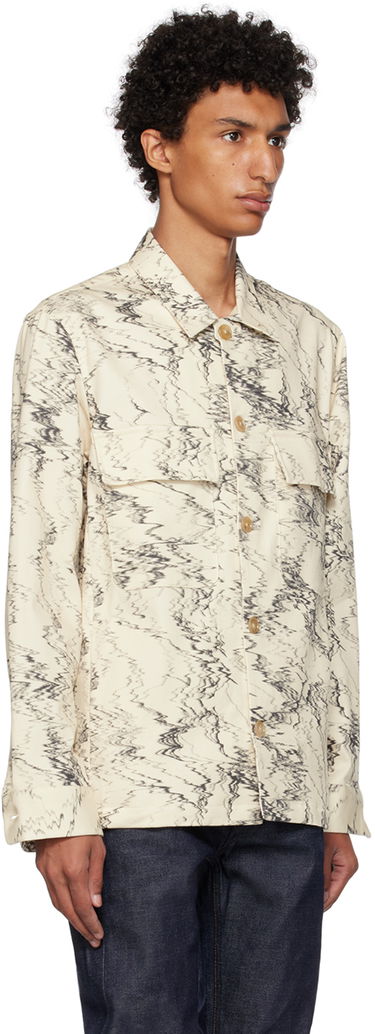 Skjorte Paul Smith Paul Smith Graphic Print Shirt Beige | M1R-009Y-L02096, 1