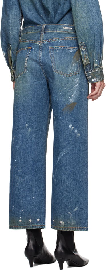 Jeans Helmut Lang Painted Wide Leg Jeans Blå | O05DW202, 2