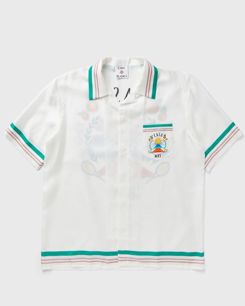 Skjorte Casablanca Cuban Collar Resort Shirt Hvid | MPF25-SH-003-07