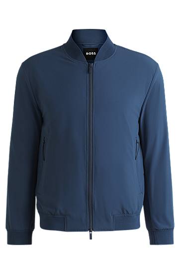 Bomberjakke BOSS Slim-Fit Blouson Jacket Blå | 50538630