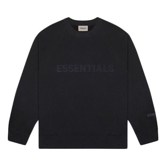 Sweater Fear of God Essentials Long Sleeve Sweater Sort | FOG-SS20-295