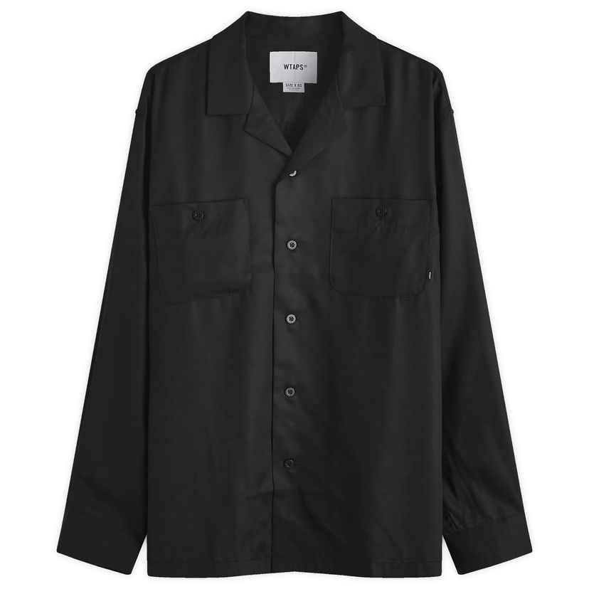 Skjorte WTAPS Shirt Open Stitch Large Sort | 242TQDT-SHM04-BLK