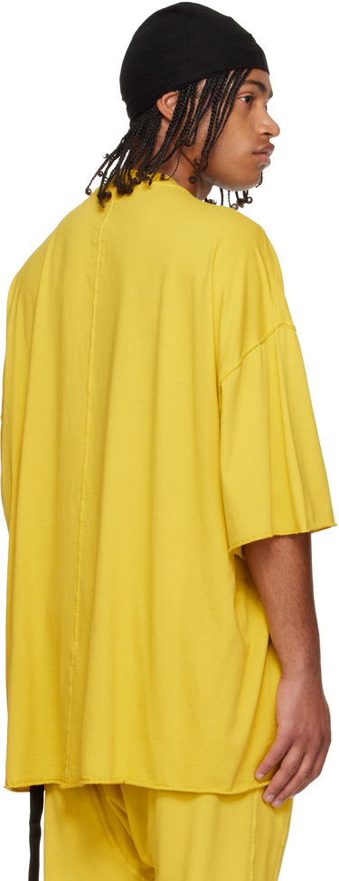 T-shirt Rick Owens Concordians Tommy Oversized Raw-Edge Short Sleeve T-shirt Gul | DU02E7259 RN, 2