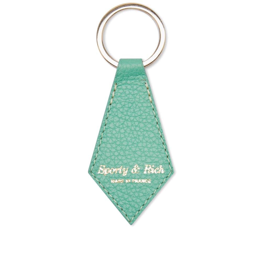 Nøgleringe Sporty & Rich Grained Leather Key Chain Grøn | AC744VE, 0