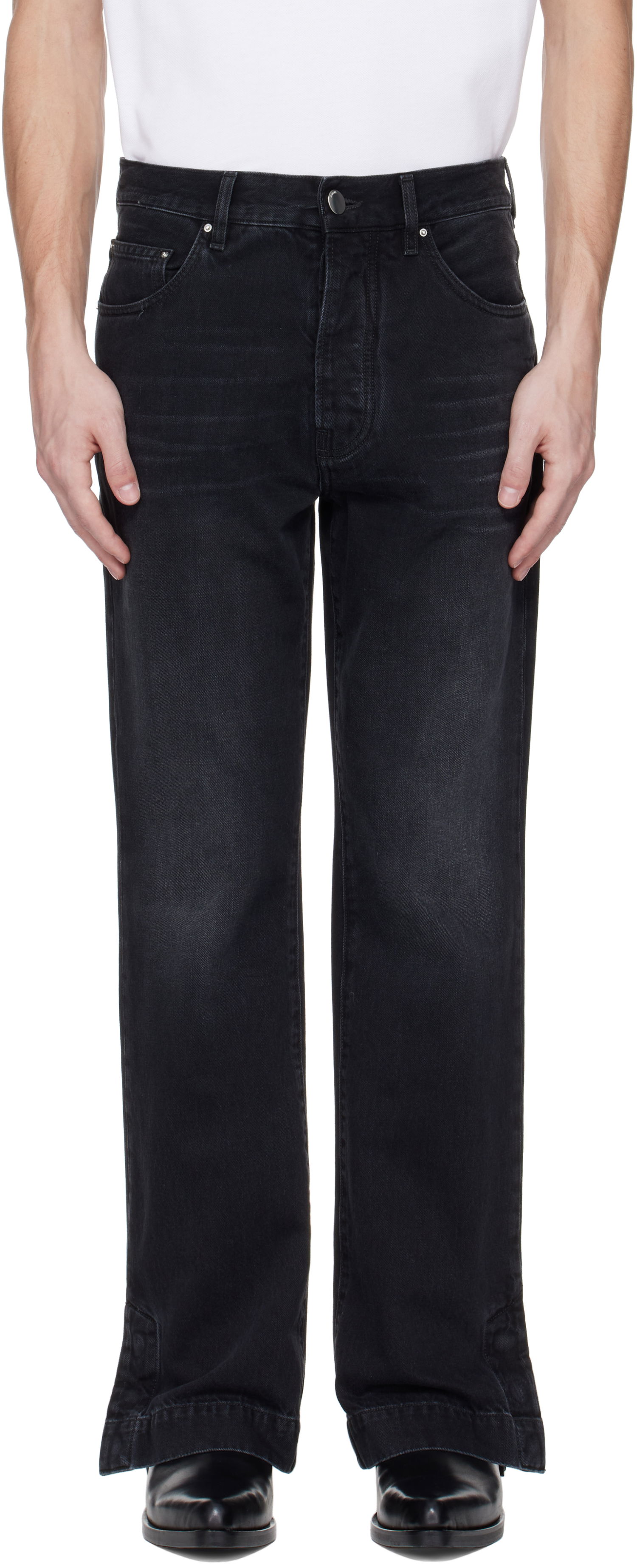 Jeans AMIRI AMIRI Straight Flare Jeans Sort | AMDNGH1089, 0