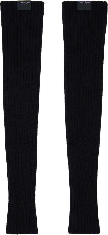 Handsker Courrèges Courrèges Ribbed Wool Arm Warmers Grå | 324MGT021FI0062, 3