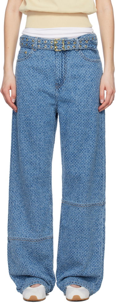 Jeans GANNI GANNI Izey Fluffy Belt Jeans Blå | J1721, 0