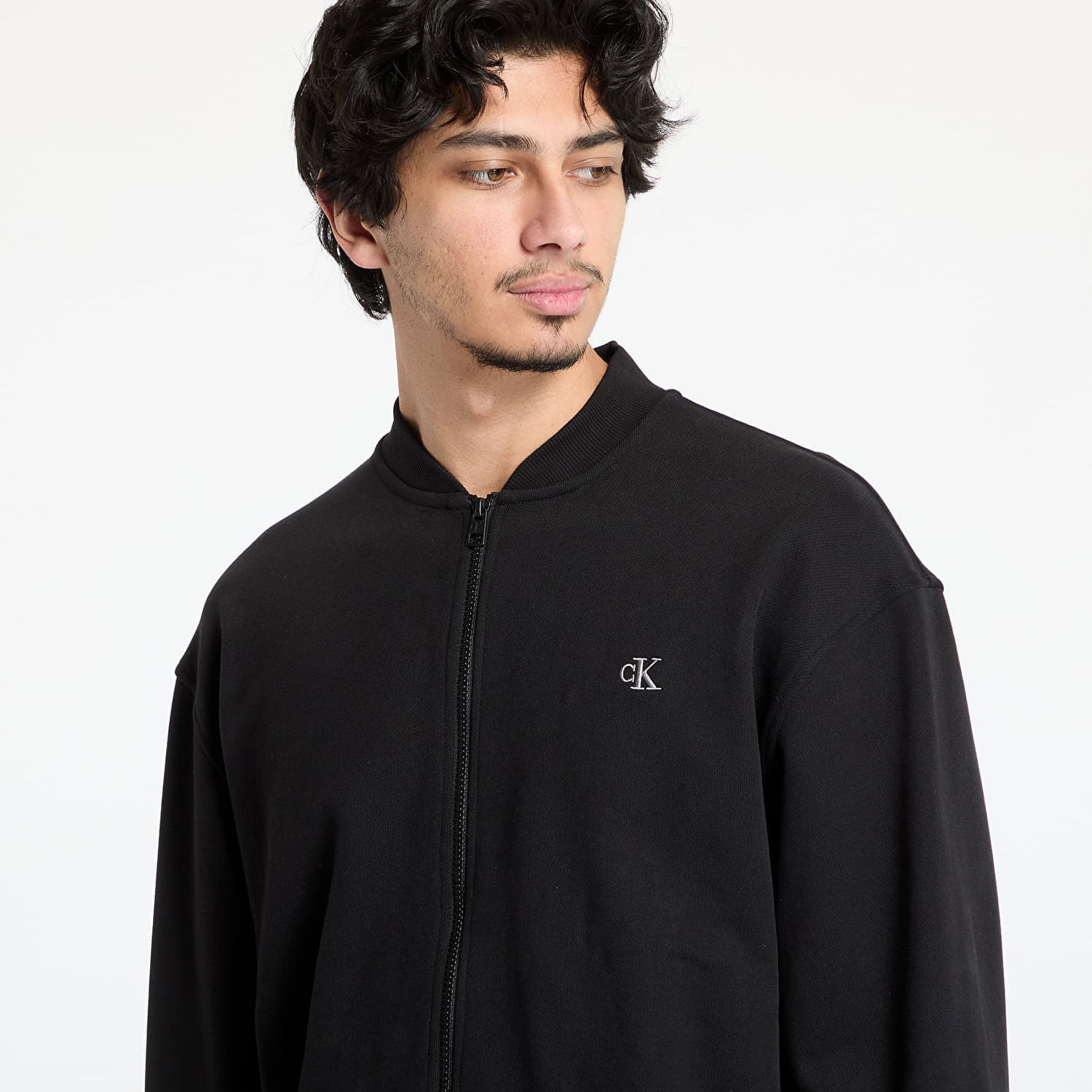 Sweatshirt CALVIN KLEIN Calvin Klein Jeans Heavyweight Embroidered Sweatshirt Sort | J30J326753 BEH, 1