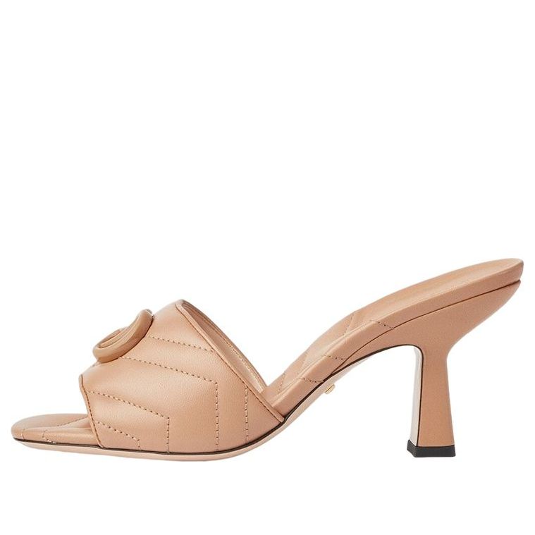 Sneakers og sko Gucci Gucci Double G Mid-Heel Slide Sandals Beige | 739133-BKO00-2754, 0