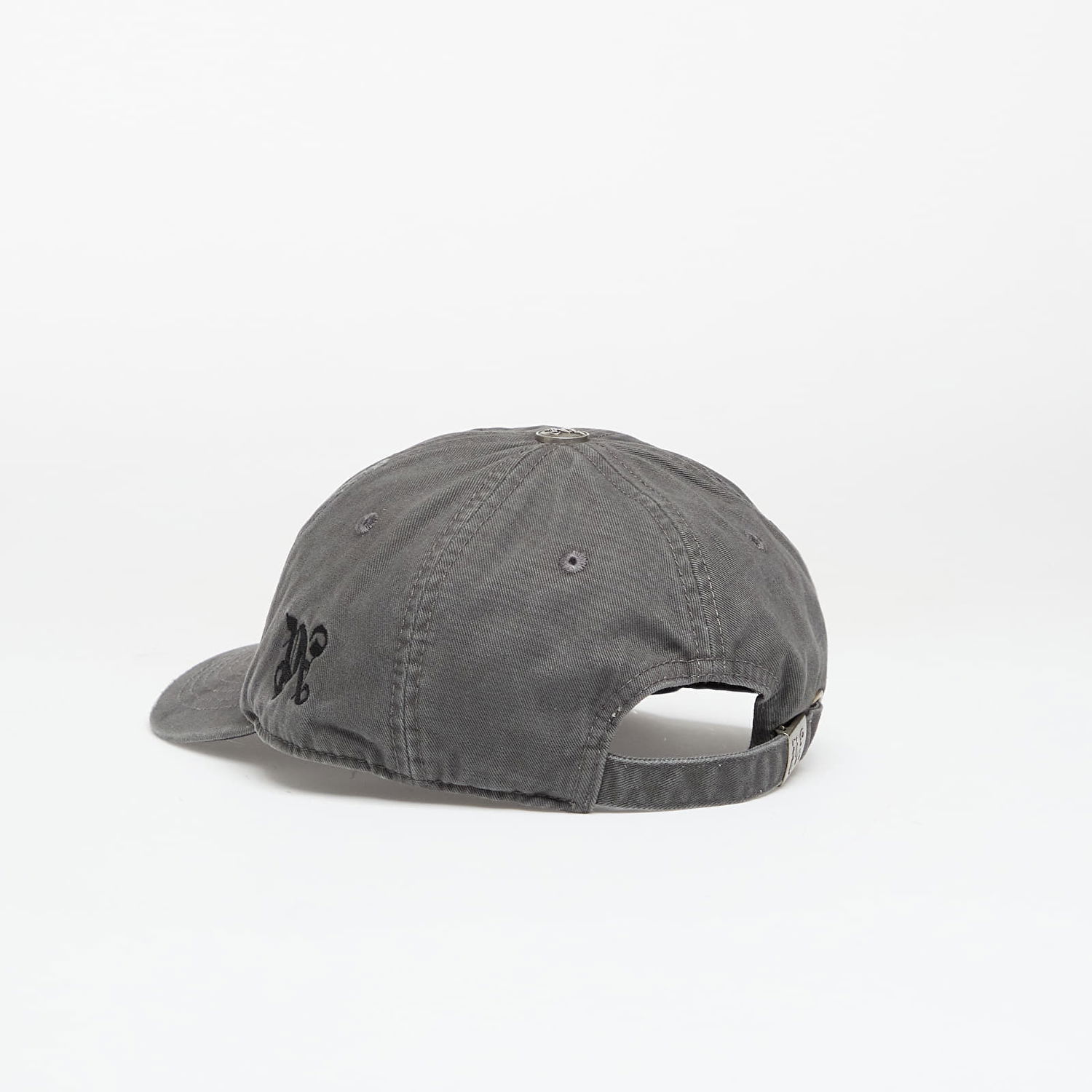 Kasket Palm Angels Curved Logo Distressed Cap Anthracite/ Black Universal Grå | PMLB104F25FAB0071110, 1