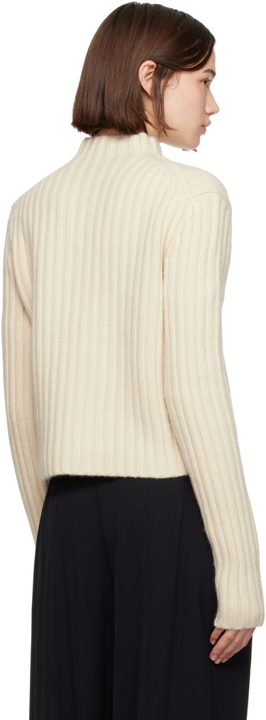 Sweater TOTEME TOTEME Chunky Rib Knit Sweater Beige | 244-WRT0375-YA0004, 2