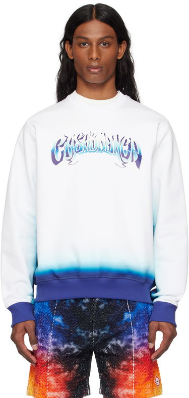 Sweater Casablanca Casablanca Fade Sweatshirt Hvid | MS25-JTP-349-01, 0
