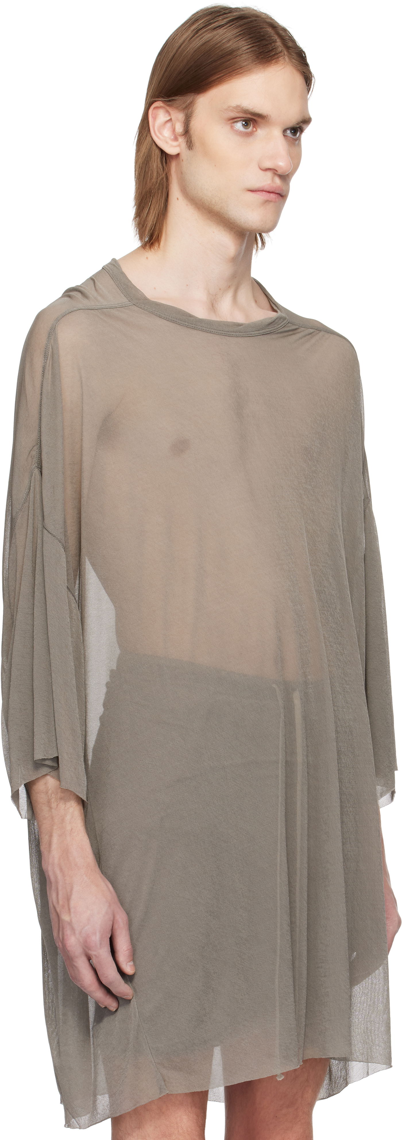 T-shirt Rick Owens Rick Owens Hollywood Tommy Sheer T-Shirt Grå | RR01E5283 JCR, 1