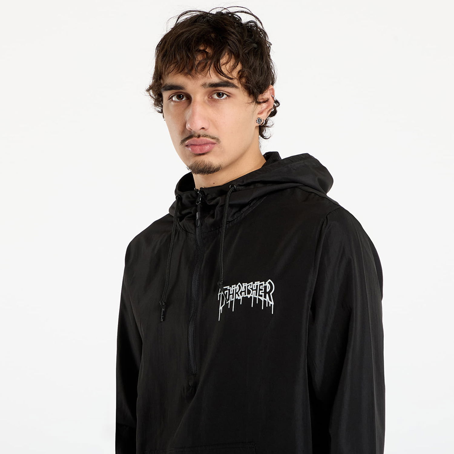 Vindjakke Thrasher One-liner Anorak Jacket Sort | 145781, 1