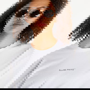 T-shirt Filling Pieces T-shirt Slim UNSIEX White Hvid | 74434001901, 2