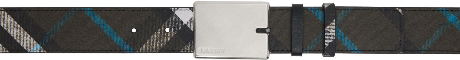 Bælter Burberry Burberry Check Faux-Leather Belt Grøn | 8104850, 0