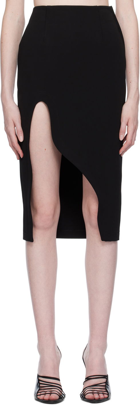 Nederdel Off-White Off-White Vented Miniskirt Sort | OWCW001S23JER0011000