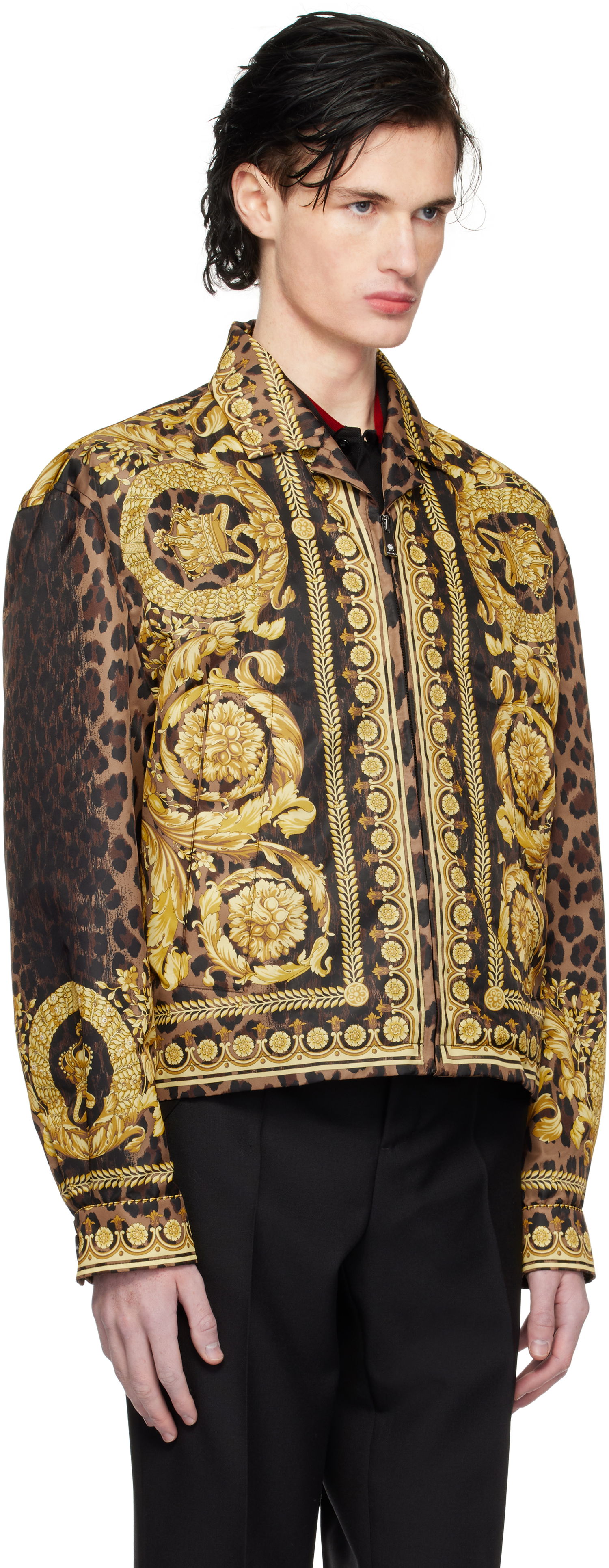 Jakke Versace Wild Barocco Print Blouson Jacket Sort | 1016717_1A12366, 1