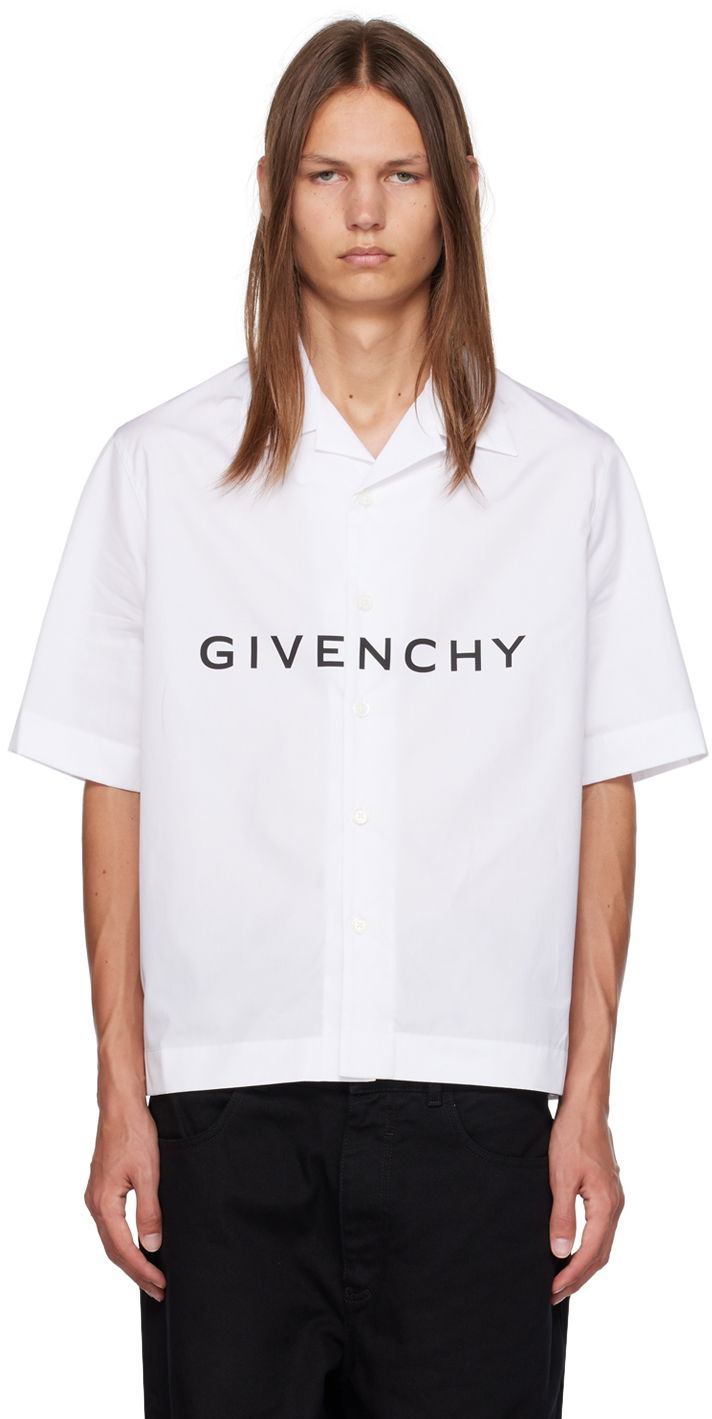 Skjorte Givenchy Boxy-Fit Shirt Hvid | BM60T51YC8