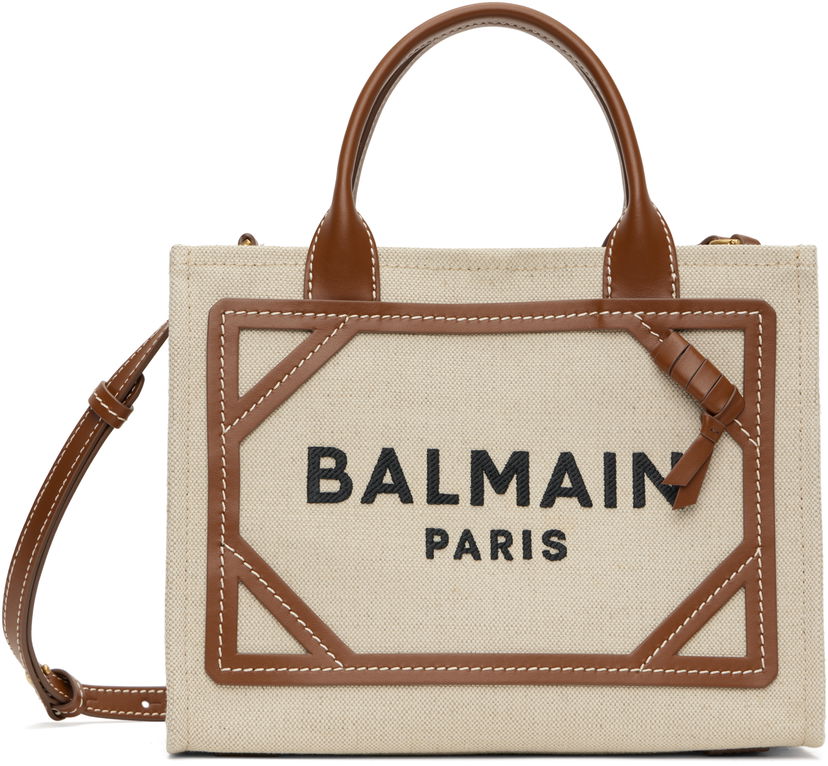 Håndtaske Balmain Balmain B-Army Small Tote Bag Beige | DN1FE809TDCS