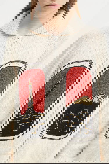 Sweater KENZO City Landmark Graphic Zipped Wool Cardigan Hvid | FF65CA7453CF, 3