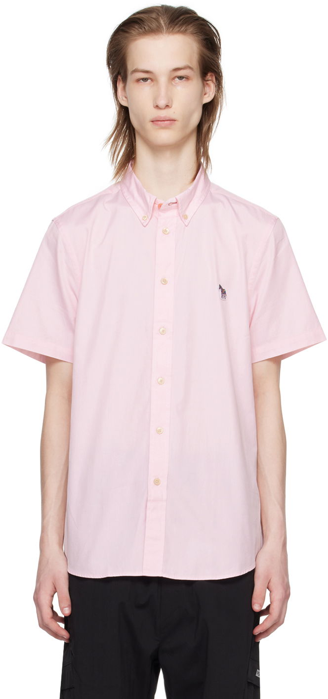 Skjorte Paul Smith PS Paul Smith Zebra Short Sleeve Shirt Lyserød | M2R-285U-FZEBRA-20, 0