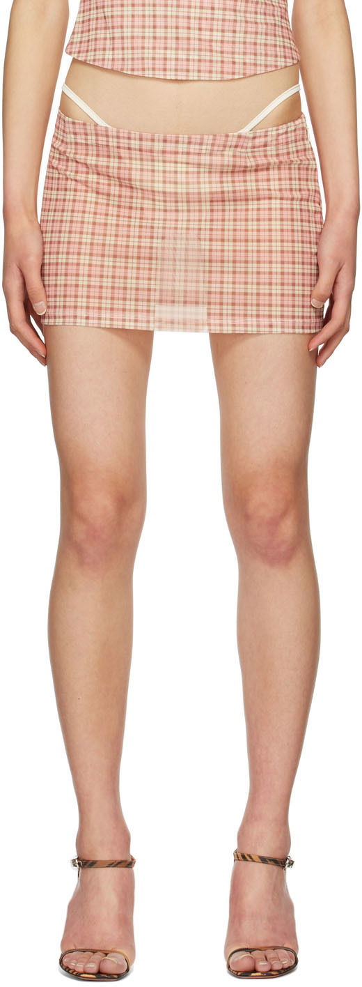Nederdel Miaou Miaou Fig Mini Skirt Lyserød | 4016-CL-BYPL-PM1