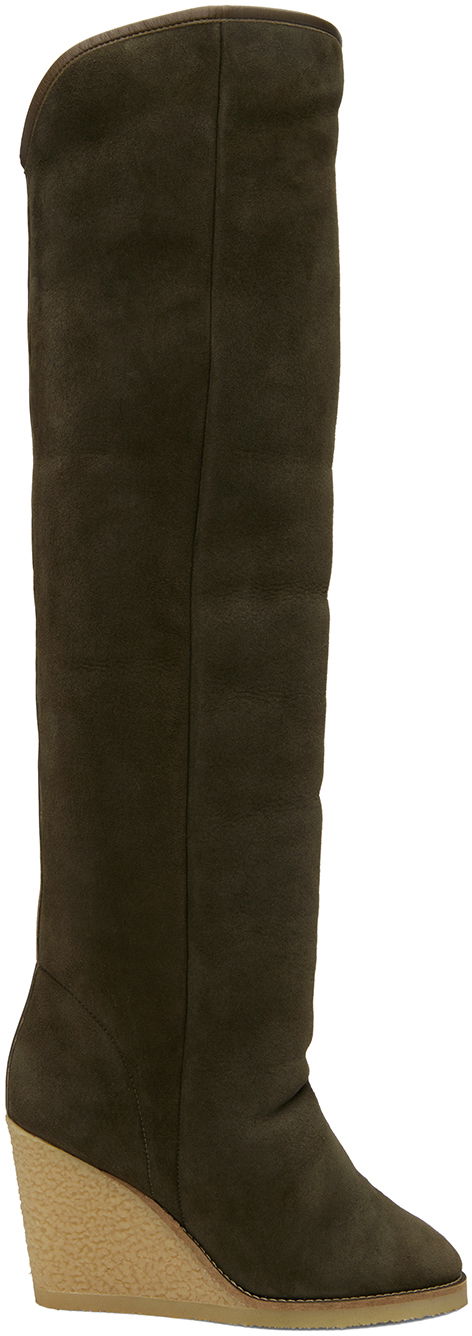 Tøj ISABEL MARANT Isabel Marant Tilin Suede Wedge Boots Grøn | 22ACD0047-22A015S, 0