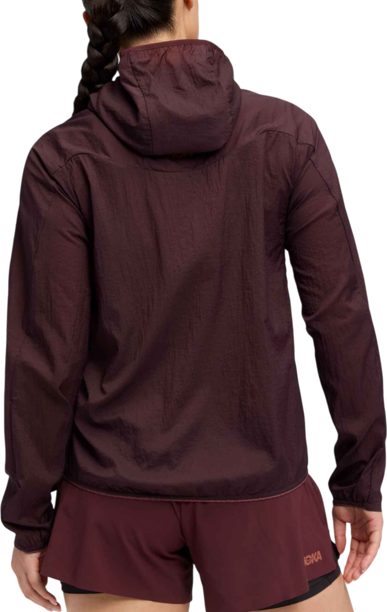 Vindjakke Hoka One One Skyflow Lightweight Hooded Full-Zip Jacket Bourgogne | 1141671-bkc, 1
