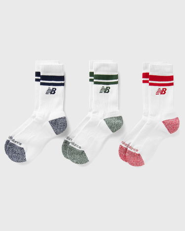 Sokker New Balance Midweight Crew Socks 3 Pairs Hvid | LAS35210-AS1, 1
