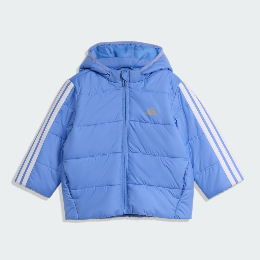 Puffer jakke adidas Performance Kids' Essentials 3-Stripes Padded Jacket Blå | JL7464, 0