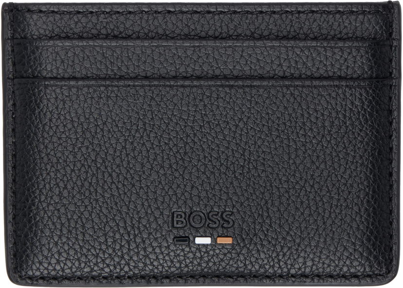 Tegnebog BOSS Faux-Leather Card Holder Sort | 50536513