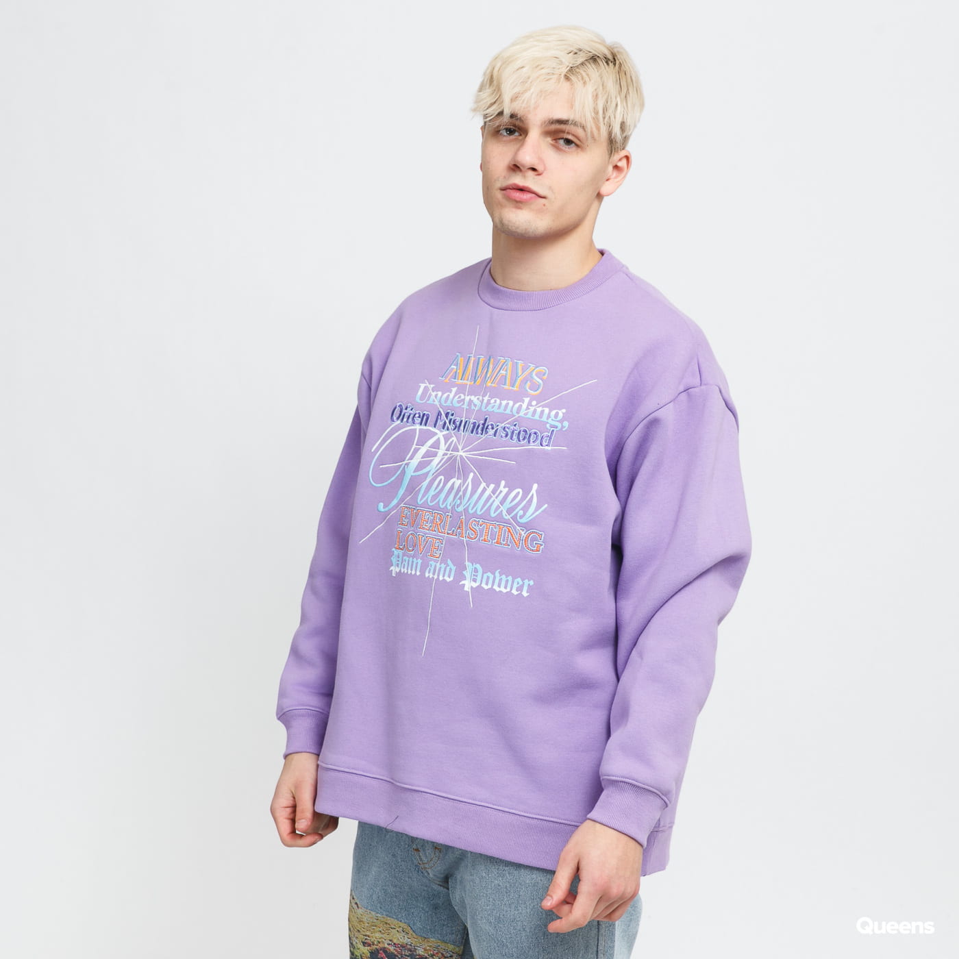 Sweatshirt Pleasures Faith Crewneck Sweatshirt Lilla | P21W027, 0