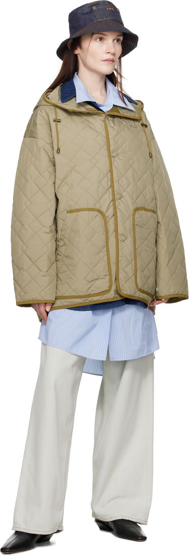 Puffer jakke A.P.C. Hooded Quilted Jacket Grøn | PSAKJ-M32005, 3