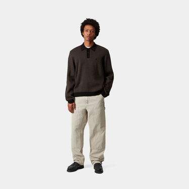 Polo skjorte Carhartt WIP L/S Lowis Polo Houndstooth Flerfarvet | I035395_10, 2