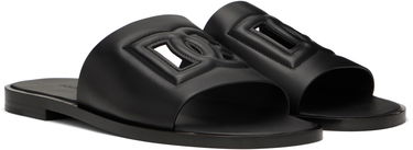 Sneakers og sko Dolce & Gabbana Black Logo Slides Sort | A80397AO602, 3