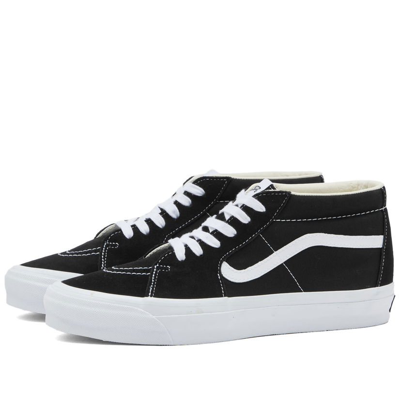 Skateboarding Vans Men's Sk8-Mid Reissue 83 Sneakers in Lx Black/White, Size UK 10 | END. Clothing Sort | VN000CQQBA2