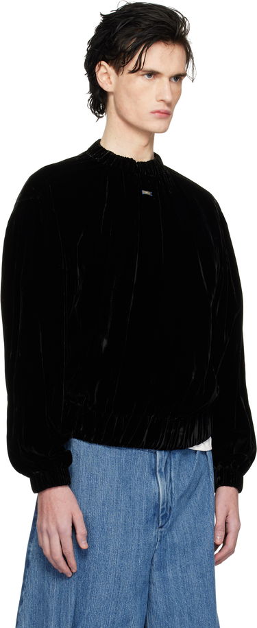 Sweatshirt ADER ERROR Velvet Relaxed Fit Sweatshirt Sort | BN01FWSW0101BK, 1