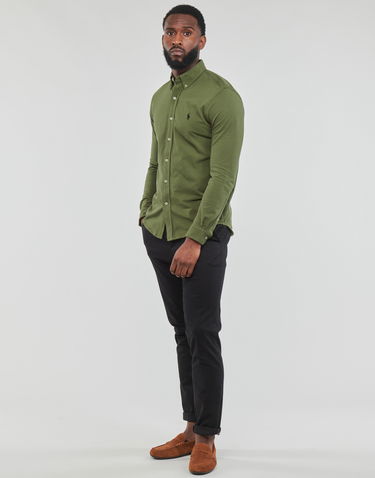 Skjorte Polo by Ralph Lauren Polo Pony Embroidered Cotton Shirt Grøn | 710654408092, 2
