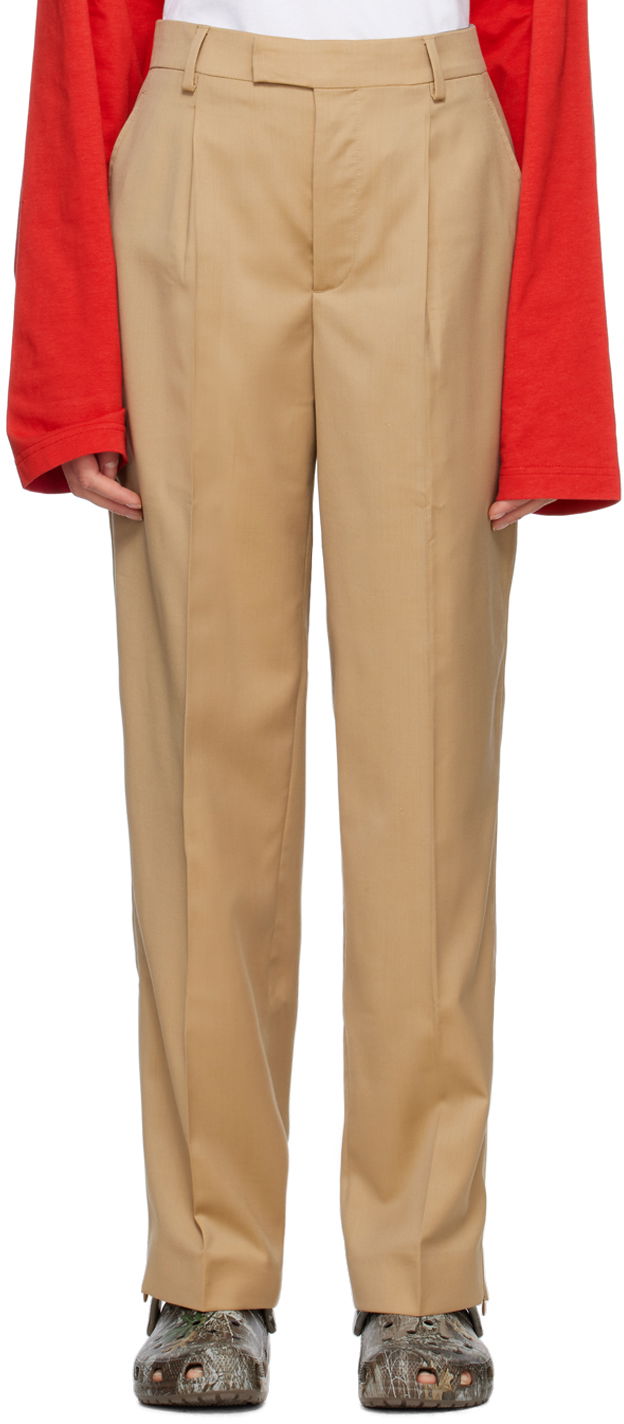 Bukser VETEMENTS VETEMENTS Tailored Trousers Beige | VL16PA140S
