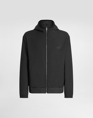 Jakke Dolce & Gabbana Dolce & Gabbana Wool Canvas Hooded Jacket Sort | G9BSQTFURK8N0542, 0