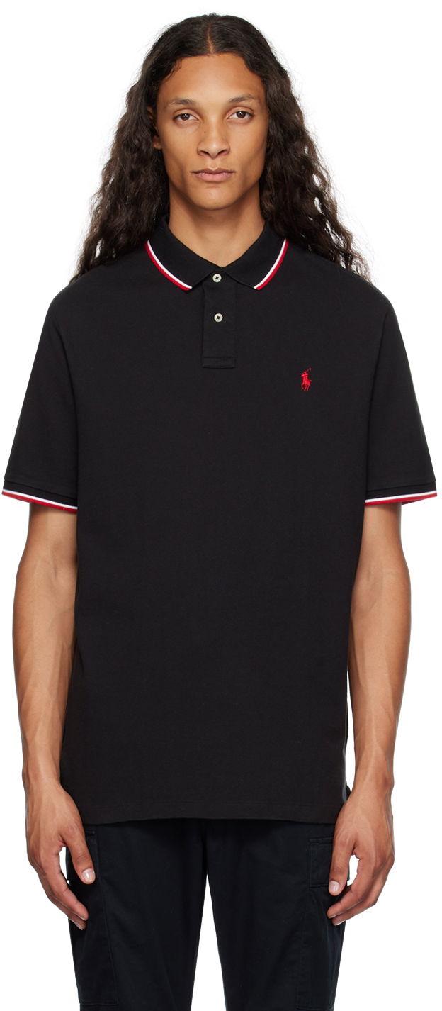 Polo skjorte Polo by Ralph Lauren Lauren Black Classic Fit Sort | 710844275001, 0