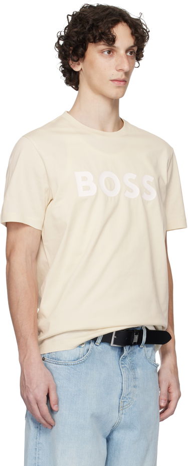 T-shirt BOSS BOSS Cotton-Jersey Logo T-Shirt Beige | 50495742, 1