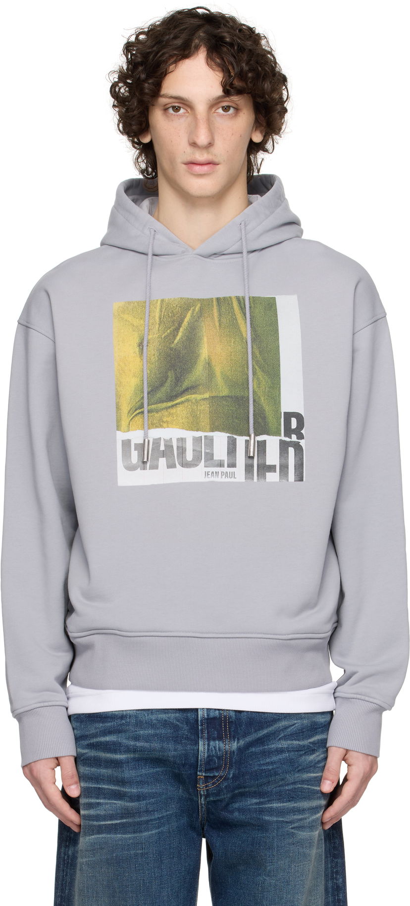 Sweatshirt Jean Paul Gaultier Jean Paul Gaultier Printed Cotton Hoodie Grå | 25/03-W-TO296-J003-134812