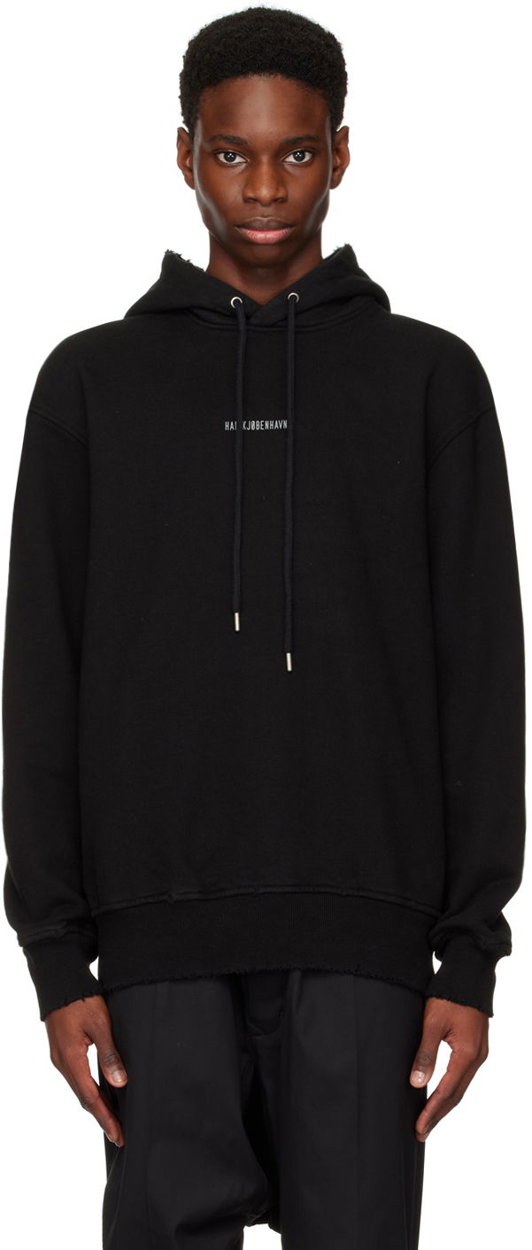 Sweatshirt Han Kjøbenhavn Han Kjobenhavn Distressed Hoodie Sort | M-131444