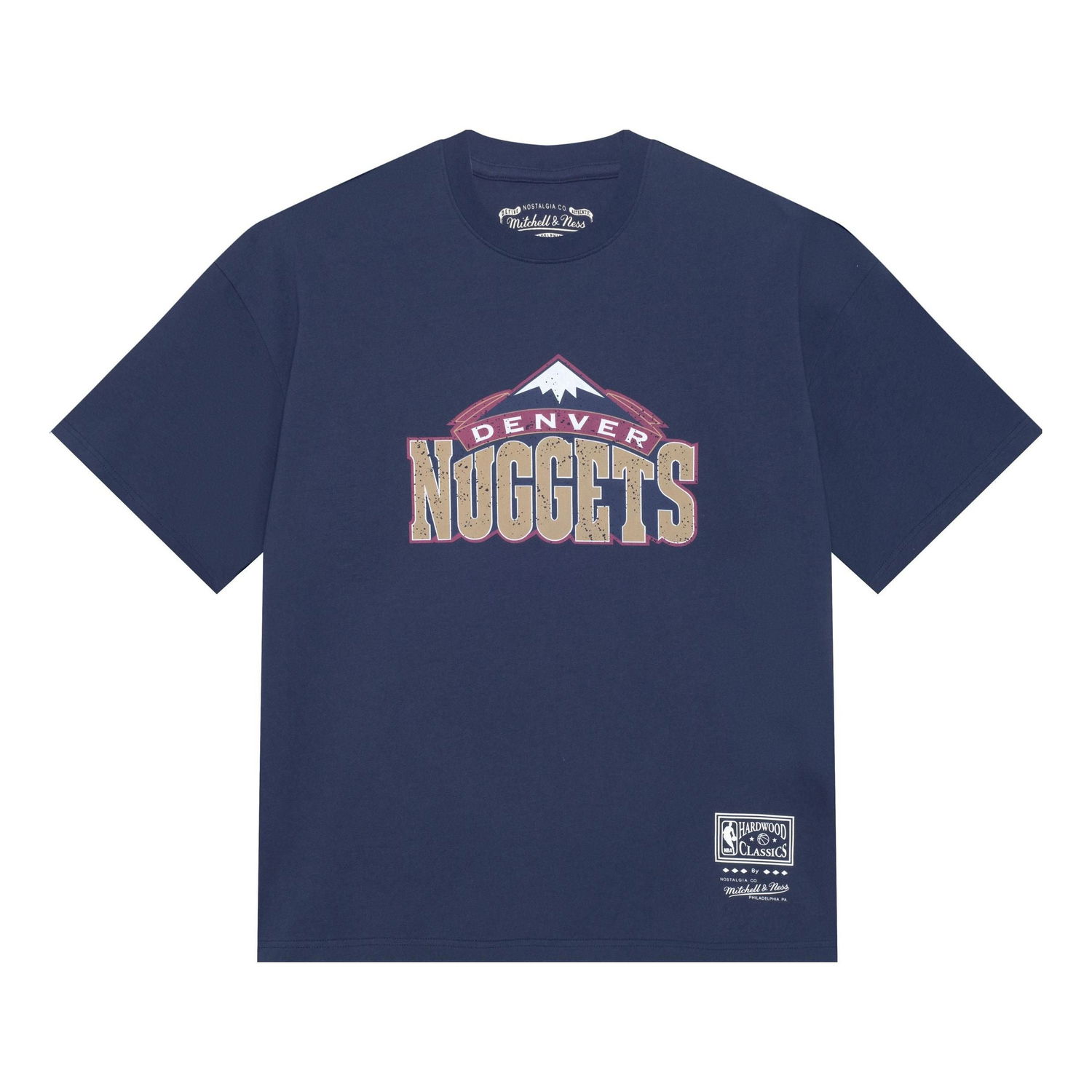 T-shirt Mitchell & Ness NBA Denver Nuggets Throwback Logo T-Shirt Blå | MNJYSST230096-NAVY, 0